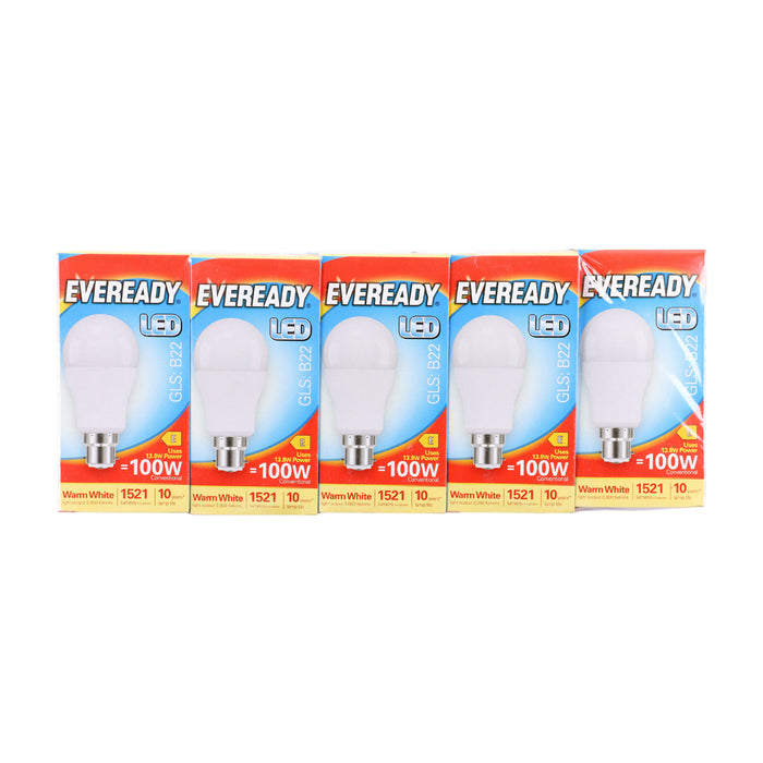 Eveready LED GLS Light Bulb - B22 - 1521 Lumen - 13.8W - Warm Light