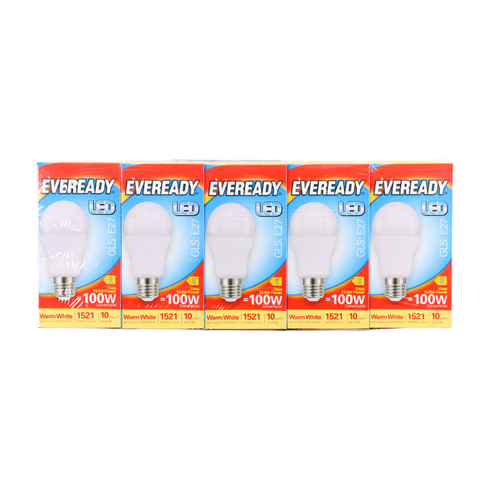 Eveready LED GLS Light Bulb - E27 - 1521 Lumen - 13.8W - Warm Light