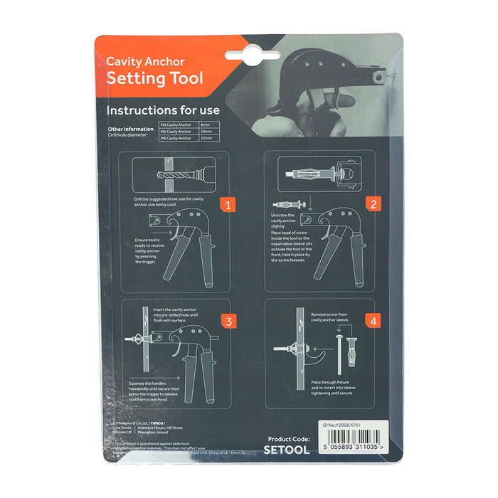 Cavity Anchor Setting Tool