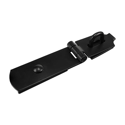 Swivel Pattern Hasp & Staple - Heavy Duty - Black