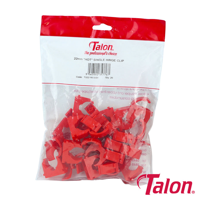 Single Hinged ID Clip - Red - TS22RED