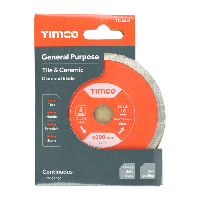 General Purpose Tile & Ceramic Diamond Blade - Continuous