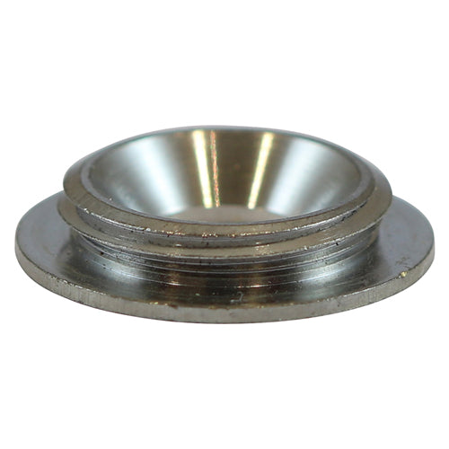 Threaded Screw Caps - Solid Brass - Satin Chrome