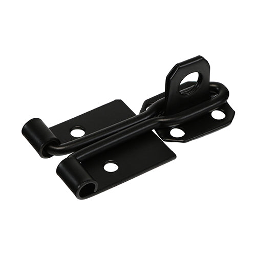 Wire Pattern Hasp & Staple - Black