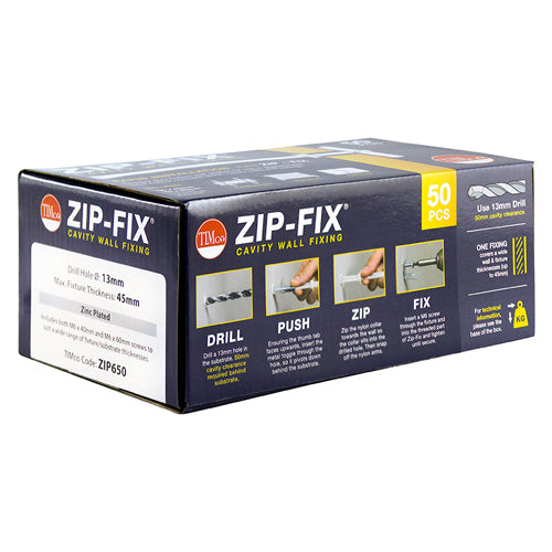 Zip-Fix Cavity Wall Fixings - Zinc