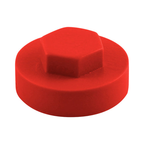 TIMCO Hex Head Cover Caps Poppy Red - 19mm
